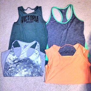 Lot of workout tanks Victoria secret, under armour, old navy